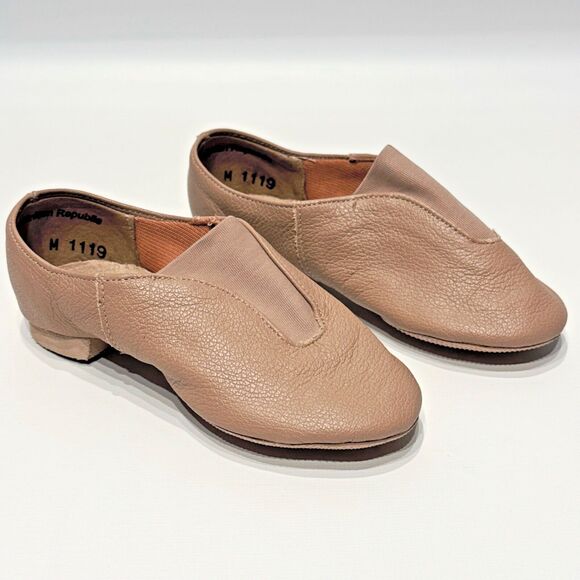 So Danca JZ77 Jazz Dance Shoes Beige Leather Little Girl (Toddler) Size 8M - Picture 2 of 12